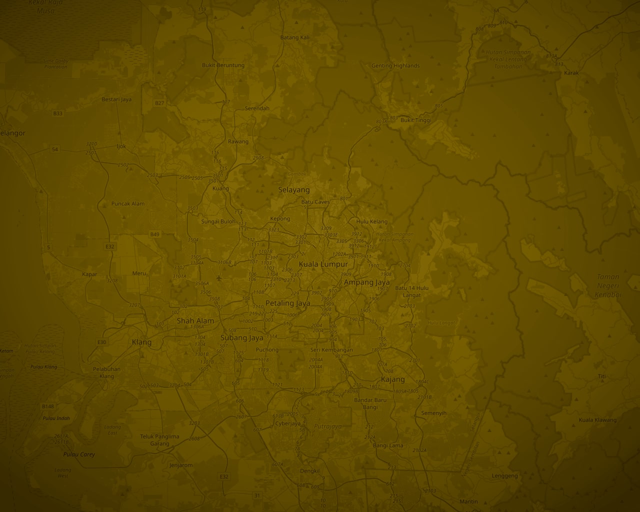 Map of Kuala Lumpur showing service coverage across Mont Kiara, Bukit Bintang, Bangsar, KLCC, Cheras, Kepong, Setapak, Sri Hartamas, Desa ParkCity, Ampang, Wangsa Maju and Sri Petaling